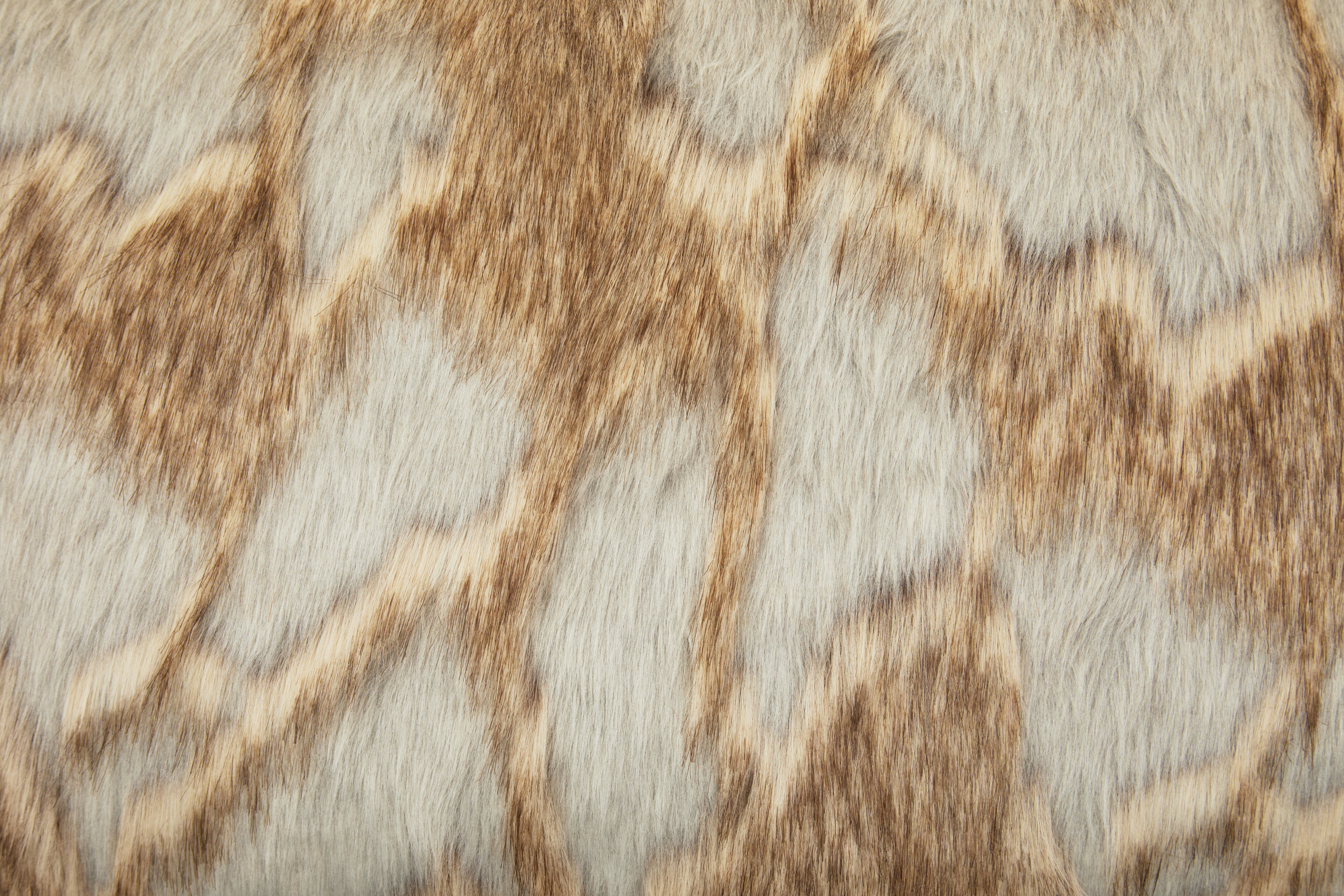Mindy Lamina Grey & Natural Fur Cushion